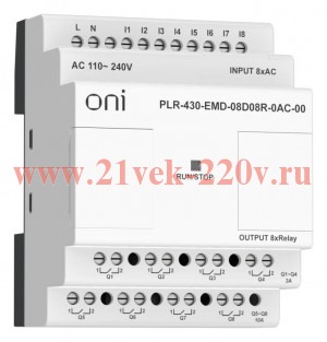 Модуль расширения входов выходов 8 DI 8 RO 220В AC ПЛК 430 ONI PLR-430-EMD-08D08R-0AC-00