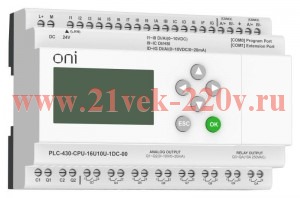 Модуль ЦПУ 4 DI 12 UI (0-10 В/DI) 8 RO 2 AO (1 шт 0-10 В и 1 шт 0-20 мА) 24В DC с Ethernet портом с