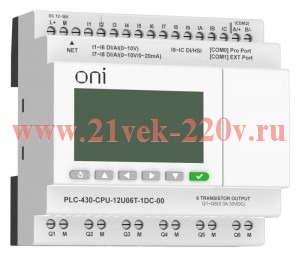 Модуль ЦПУ 4 DI 6 UI (0-10 В/DI) 2 UI (0-10 В/0-20 мА/DI) 6 TO 24В DC с Ethernet портом с экраном ПЛ