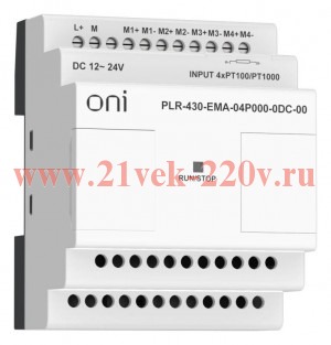 Модуль расширения входов выходов 4 входа Pt100/Pt1000 24В DC ПЛК 430 ONI PLR-430-EMA-04P000-0DC-00