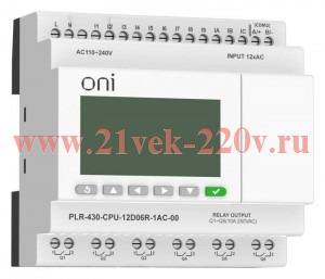 Модуль ЦПУ 12 DI 6 RO 220В AC с экраном ПЛК 430 ONI PLR-430-CPU-12D06R-1AC-00