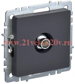 Розетка TV ИЭК BRITE оконечная графит (РТВ11-0-БрГ) BR-A10-O-K53