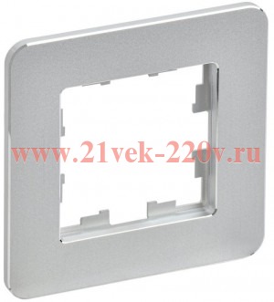 Рамка 1-м BRITE РУ-1-1-Бр метал. алюм. RE IEK BR-M12-M-01-K47