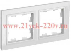 Рамка на 2 поста ИЭК BRITE белый (РУ-2-БрБ) BR-M22-K01