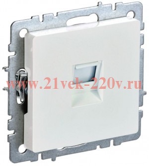 Розетка компьютерная ИЭК BRITE RJ45 кат.6 жемчуг (РК10-БрЖ) BR-K10-2-K36