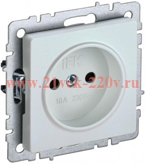 Розетка СП BRITE РСш10-2-БрЖ 10А без заземл. защ. шторки жемчуж. IEK BR-R13-10-K36