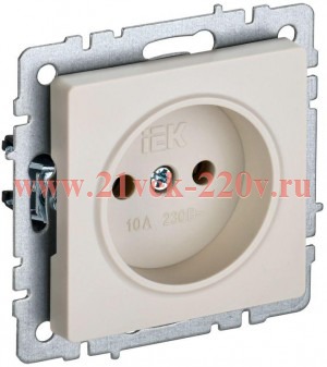 Розетка ИЭК BRITE 2P 10А бежевый (РС10-1-0-БрКр) BR-R10-10-K10