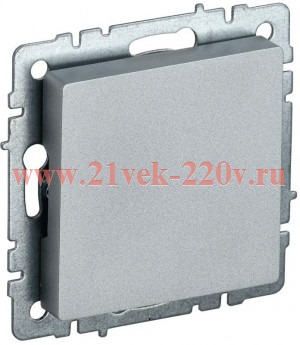 Заглушка с суппортом ИЭК BRITE алюминий (МЗ10-БрА) BR-PL10-K47