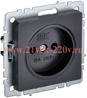 Розетка ИЭК BRITE 2P 10А черный (РС10-1-0-БрЧ) BR-R10-10-K02