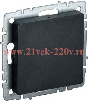 Заглушка с суппортом ИЭК BRITE черный (МЗ10-БрЧ) BR-PL10-K02