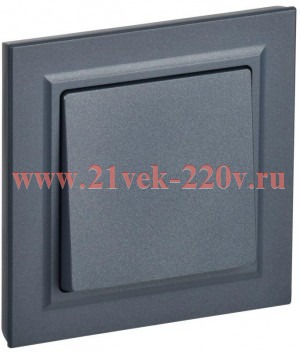 Выключатель 1-клавишный ИЭК BRITE 10А в сборе маренго (ВСР10-1-0-БрМ) BR-V10-0-10-K35-F