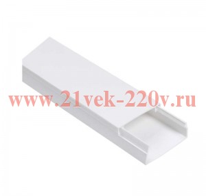 Кабель-канал ИЭК с крышкой 40х25 ПВХ белый 2м/шт [уп.24м] Ecoline (кабельный короб) CKK11-040-025-1-K01