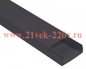 Кабель-канал 40х16 L2000 пластик ЭЛЕКОР черн. IEK EL-KK10-040-016-1-K02