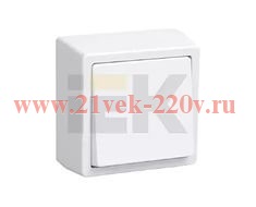 ВБ-01Б Выключатель одноклавишный разборный для бра, белый IEK