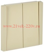 Переключатель двухклавишный ИЭК FORTE&PIANO FP407 10А ваниль FP-V22-0-10-1-K10