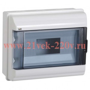 Щит влагозащищенный ИЭК КМПн-9 9 модулей навесной пластиковый IP55 прозрачная дверка MKP72-N3-09-55