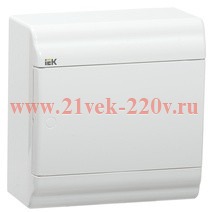 Бокс ИЭК PRIME ЩРН-П-6 модулей навесной пластик IP41 белая дверь MKP82-N-06-WD-41-20