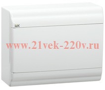Бокс ИЭК PRIME ЩРН-П-9 модулей навесной пластик IP41 белая дверь MKP82-N-09-WD-41-20