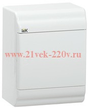 Бокс ИЭК PRIME ЩРН-П-4 модуля навесной пластик IP41 белая дверь MKP82-N-04-WD-41-20