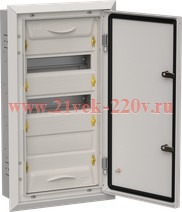 Щит металлический встраиваемый ИЭК TITAN5 ЩРв-36 36(3х12) модулей 630х365х130 IP31 серый TI5-50-V-036-31-7035