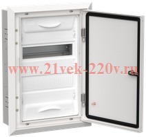 Щит металлический встраиваемый ИЭК TITAN5 ЩРв-24 24(2х12) модуля 505х365х130 IP31 белый TI5-50-V-024-31