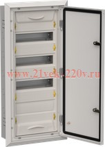 Щит металлический встраиваемый ИЭК TITAN5 ЩРв-48 48(4х12) модулей 755х365х130 IP31 серый TI5-50-V-048-31-7035