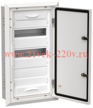 Щит металлический встраиваемый ИЭК TITAN5 ЩРв-36 36(3х12) модулей 630х365х130 IP31 белый TI5-50-V-036-31