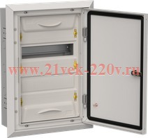 Щит металлический встраиваемый ИЭК TITAN5 ЩРв-24 24(2х12) модуля 505х365х130 IP31 серый TI5-50-V-024-31-7035