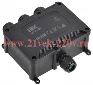 Коробка распред. герметичная WTP-404 4 ввода IP68 IEK UWB10-O-450-41-04-68