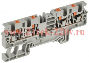 Колодка клеммная CP-MC 4 вывода 4кв.мм сер. IEK YCT22-00-4-K03-004