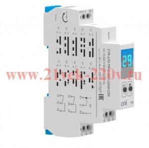 Реле времени многофункц. TM дисп. 2 конт. 12-240В AC/DC ONI CTR-470-TM-2-99D-U240-CD0