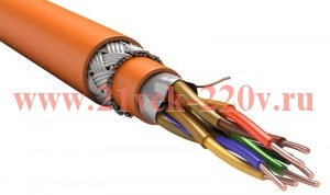 ITK Кабель RS-485 2х2х1,13 Кнг(А)-FRLS оранжевый (200м)