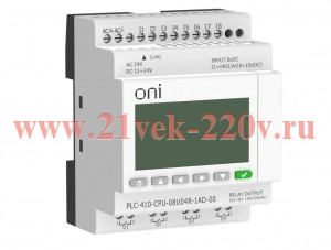 Модуль ЦПУ ПЛК 410 4 DI 4 UI (0-10 В/DI) 4 RO 12В-24В DC или 24В AC с Ethernet портом с экраном ONI