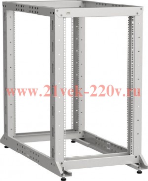 ITK LINEA F Стойка 2-рамная 33U 600х600-1000мм серая