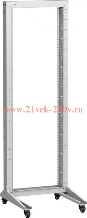 ITK LINEA F Стойка 1-рамная на рол. 20U 600х600мм серая
