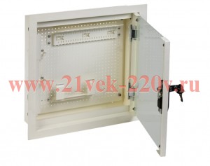 ITK LINEA R Шкаф мультимедиа 400х400мм стекл. бел. RAL9016
