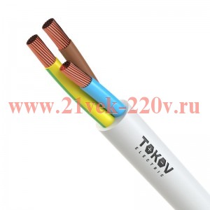 Провод TOKOV ELECTRIC ПВС 3х0.75(2х0.75+1х0.75) 380В Ч (бухта) (м) 1945487