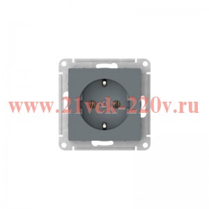 Розетка AtlasDesign 16А с заземл. быстрозажим. клем. механизм грифель SE ATN000743S