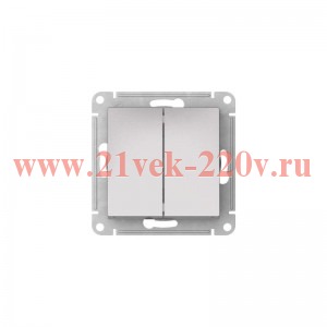 Переключатель 2-кл. AtlasDesign (сх. 6/2) 10AX быстрозажим. клем. механизм алюм. SE ATN000365S
