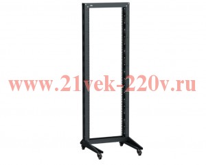 Стойка 1-рамная на рол. 10U 600х600мм черн. LINEA F ITK LF05-10U66-1RM