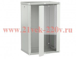 Шкаф LINEA W 18U 600х450мм дверь стекл. сер. 2.0 ITK LWR3-18U64-GF-2