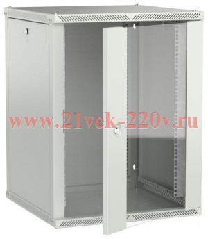 Шкаф LINEA W 15U 600х600мм дверь стекл. сер. 2.0 ITK LWR3-15U66-GF-2