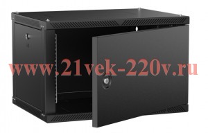 Шкаф LINEA W 6U 600х450мм дверь метал. черн. 2.0 ITK LWR5-06U64-MF-2