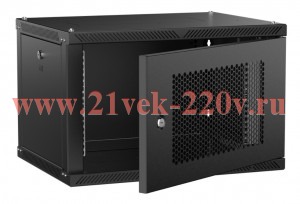 Шкаф LINEA W 6U 600х450мм дверь перфорир. черн. 2.0 ITK LWR5-06U64-PF-2