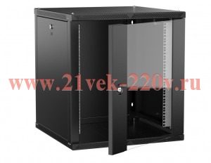 Шкаф LINEA W 12U 600х600мм дверь стекл. черн. 2.0 ITK LWR5-12U66-GF-2