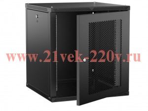 Шкаф LINEA W 12U 600х600мм дверь перфорир. черн. 2.0 ITK LWR5-12U66-PF-2