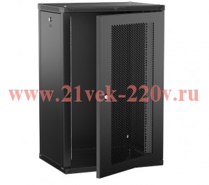 Шкаф LINEA W 18U 600х450мм дверь перфорир. черн. 2.0 ITK LWR5-18U64-PF-2