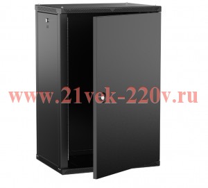 Шкаф LINEA W 18U 600х450мм дверь метал. черн. 2.0 ITK LWR5-18U64-MF-2