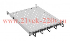 Полка стационарная 19дюйм 1U орг. щет. 120кг 850мм сер. РФ ITK ZP-FS35-U-1U-89-R