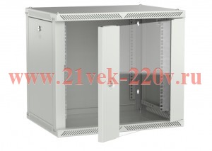 Шкаф LINEA W 9U 600х450мм дверь стекл. сер. 2.0 ITK LWR3-09U64-GF-2